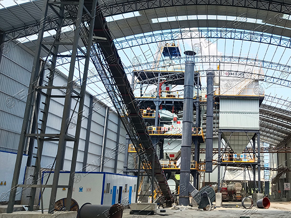 石粉料不用水洗砂，上套干法制砂樓